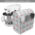 thumbnail image 2 of Geometric Stand Mixer Cover, Modern Pattern with Bicolour Pastel Triangles with Dots, Kitchen Appliance Organizer Bag Cover with Pockets, 5 Quarts, Seafoam Rose, by Ambesonne, 2 of 4