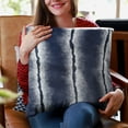 thumbnail image 3 of Plutus Navy Fluffy Fields Animal Faux Fur Luxury Throw Pillow - Double sided 20" x 30" Queen, 3 of 5