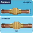 thumbnail image 2 of Appli Parts APSG-34AS 3/4 in Sight Glass and liquid moisture indicator Solder connections with Solid Body for HVAC/R installations suitable for CFC HCFC HFC refrigerants, 2 of 7