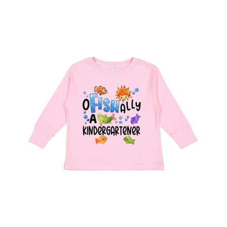 

Inktastic O-Fish-Ally a Kindergartener Cute Underwater Scene with Fish Gift Toddler Boy or Toddler Girl Long Sleeve T-Shirt