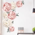 thumbnail image 4 of Pegatinas de papel para pared, diseño de flores de peonía, decoración de dormitorio, calcomanía artística multifuncional, 4 of 9