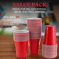 thumbnail image 4 of StarMar Red Party Cups Disposable 16 Oz Plastic Cups for Party, 50-Pack, 4 of 9