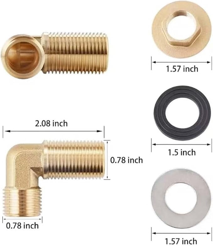 RVKXHD Commercial Wall Mount Faucet Installation Kit, Wall Mount Kitchen Faucet Backsplash Mount Set for Stainless Steel Commercial Kitchen Prep & Utility Sink (2.08*0.78*0.78 Inch)