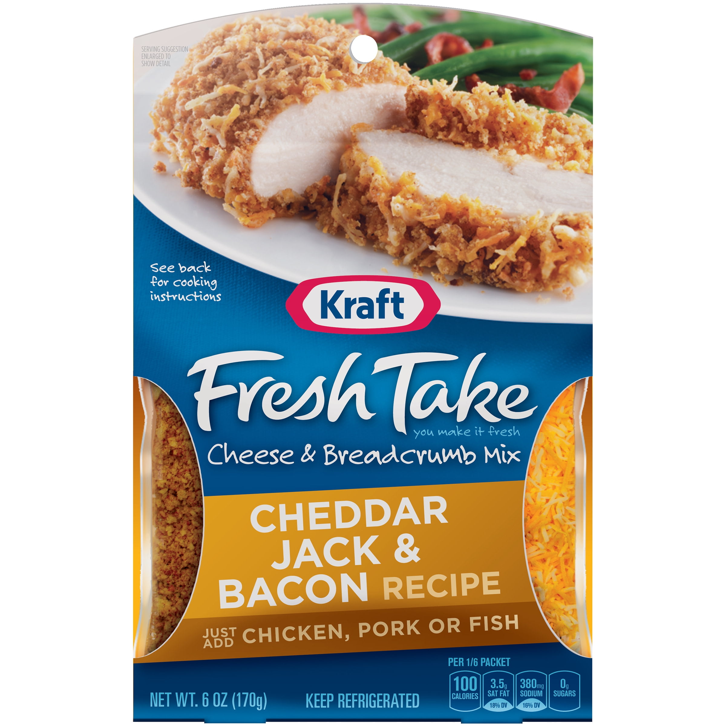 Kraft(R) Fresh Take Cheddar Jack & Bacon Recipe Cheese Breadcrumb Mix 6