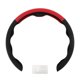 thumbnail image 1 of Funda para volante de cuero artificial PU ABS Protector de volante de coche Negro Rojo 1Pc, 1 of 6