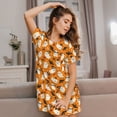 thumbnail image 3 of Fotbe Cute Ghosts Bata de Dormir para Mujer con Estampado, Camisón de Algodón de Manga Corta, Ropa de Dormir Casual, 3 of 6