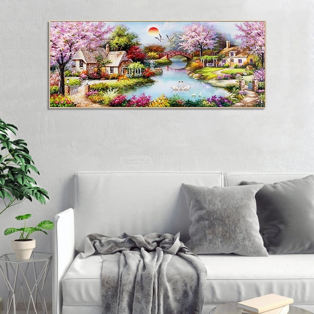 Cuadros Decorativos 5D bricolaje completo taladro diamante pintura puente grúa punto de cruz bordado artesanal JShteea Nuevos Originales