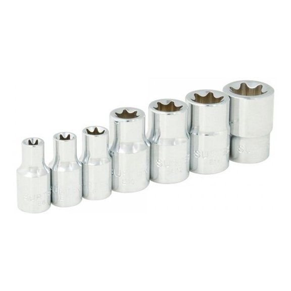 Juego De 7 Dados Punta Torx® Hembra 1/4in F4451e Surtek SURTEK F4451E