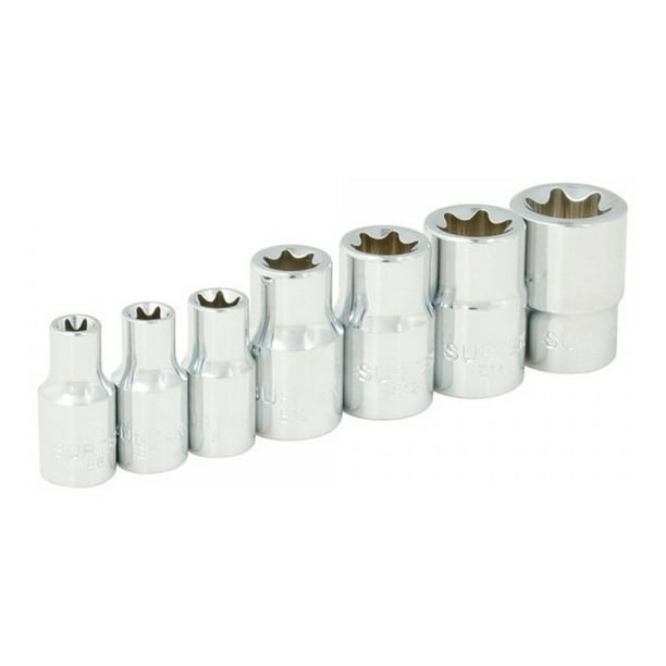 Juego De 7 Dados Punta Torx® Hembra 1/4in F4451e Surtek SURTEK F4451E