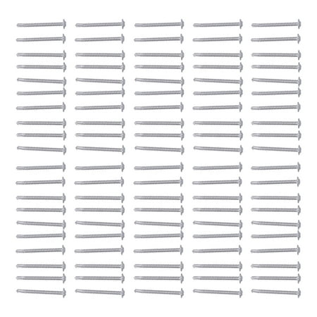 

Self Tapping Screws Multifunctional Easy To Fasten Round Head Screw With Clear Thread For Mechanical Repair 4.8x50mm 100PCS