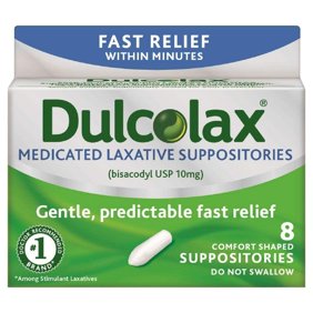 Dulcolax Laxative Suppositories 8 ea (Pack of 6)