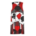 thumbnail image 3 of Artistic Fun Playing Cards Abstract Art Spring Summer Dresses for Women Fashion T-shirt Dress Casual Sleeveless Loose Sundress with Pockets, 3 of 5