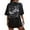 Black, variant on Women's T-Shirt Oversized Longline Tee with Novelty Letter Graphic for Everyday Comfort and Casual Style XXL Green