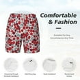 thumbnail image 5 of Balery Red Hawthorn Mens Swim Trunks Swim Shorts for Men Quick Dry Inseam Beach Shorts with Compression Liner Pocket-XX-Large, 5 of 9