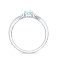 thumbnail image 3 of Oval Ethiopian Opal Solitaire Ring with Diamond for Women - 0.9 Ct - AAA Grade, 14K White Gold, US 7.00, 3 of 10