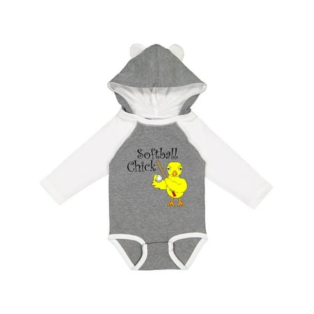 

Inktastic Softball Chick Text Gift Baby Girl Long Sleeve Bodysuit