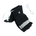 thumbnail image 2 of 2uds. Guantes calefactables eléctricos de medio dedo con carga USB para escalar senderismo (masculino) Negro, 2 of 2