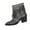 Gray, variant on Willtoo Women's Tassel Cowboy Cowgirl Boots with Studded Dress Ankle Booties Fringe Chunky Heel Western Boots Black