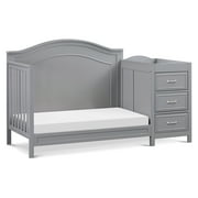 DaVinci Charlie 4-in-1 Convertible Crib and Changer Combo in Grey