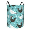 thumbnail image 2 of Daiia lovely Roosters Laundry Hamper With Handles Large Storage Basket/Toy Organizer/Dirty Clothes Collapsible Waterproof For College Dorms, Bedroom,Bathroom, 2 of 8