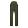 thumbnail image 4 of Lixiuxyad Baggy Wide Leg Pants High Waist Yoga Pants For Women Solid Color Capri Leggings Stretchy Fitness Sports Cropped Tights Green, 4 of 6