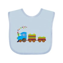 Inktastic Colorful Toy Train Boys or Girls Baby Bib