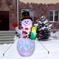 thumbnail image 1 of Impermeabilización de muñeco de nieve escarchado inflable de Navidad para jardín interior/exterior Hugtrwg Para estrenar, 1 of 7