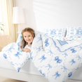 thumbnail image 3 of Manfei Kawaii Ribbon Bow Personalized Initial E Bedding Comforter Set 7pcs for Girls,Romantic Geometric Plaid Bow Tie Queen Bedding Sets for Kids Teens,Microfiber Bedroom Decor, 3 of 7
