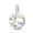 Yellow Stars Blue Zircon, variant on Charm for Women Bracelet 12 Zodiac Signs Pendant Bead,Pink,Princess Crystals Cancer