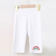 thumbnail image 5 of Favoffer Big Kid Girls Shorts Summer Thin High Waist Rainbow Print Yoga Pants Five Inch Tight Sports Leggings Casual Active Bottoms Daily Home Outdoor Play Sizes 4-13Y, 5 of 7