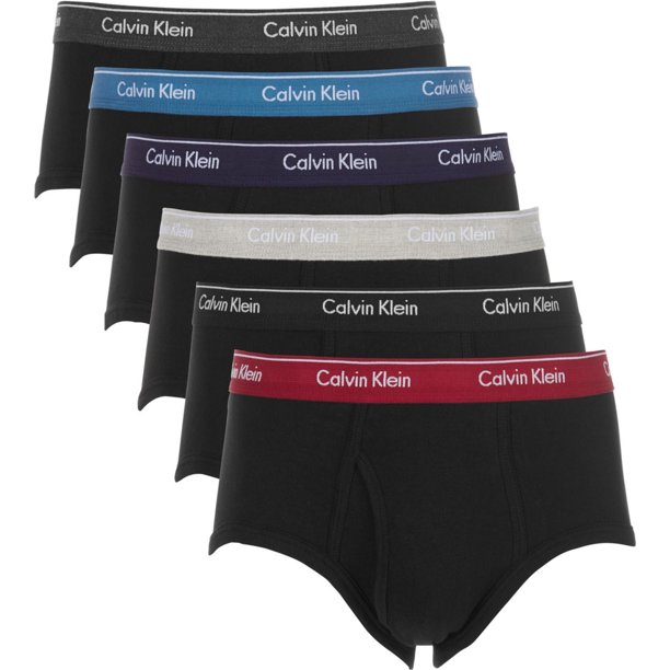 Calvin Klein - Calzoncillos para hombre (6 unidades, ajuste clásico), color negro, mediano Calvin Klein Bragas