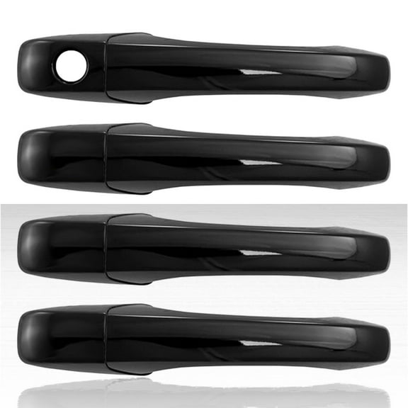 Set of 4 Door Handle Covers for 11-19 Dodge Durango - Gloss Black w/o Smart Key