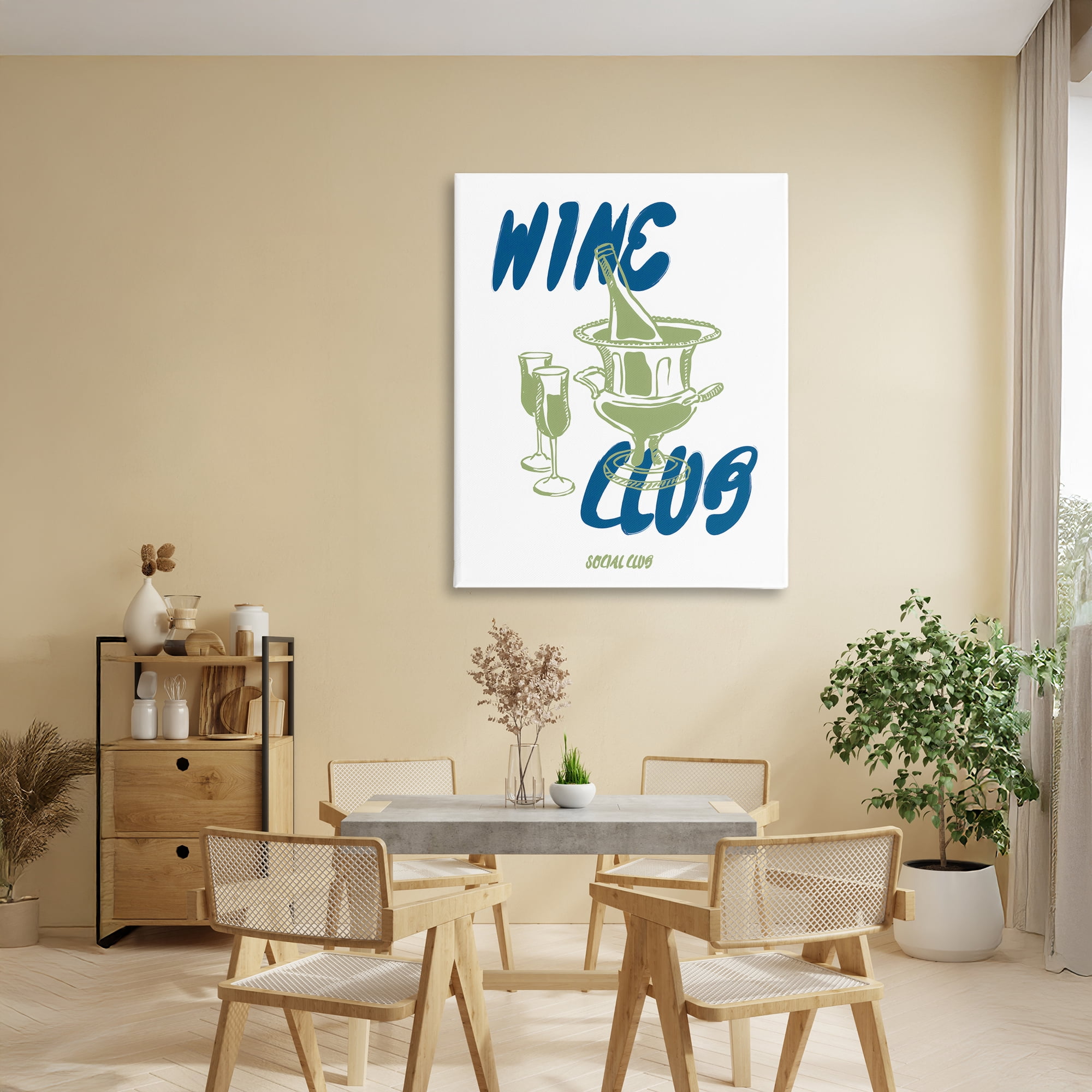Stupell Industries Wine Club Social Evening Toast Canvas Wall Art, design by The Prints Vibe