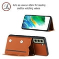 thumbnail image 6 of Dteck Wallet Phone Case for Samsung Galaxy S21 FE,Shockproof Luxury PU Leather Flip Back Card Slots Kickstand Slim Cover with Detachable Adjustable Lanyard.For Samsung Galaxy S21 FE,Brown, 6 of 6