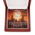 thumbnail image 2 of Scripture Card Hope In The Lord Psalm 31:24 Cross Card Necklace w Stainless Steel Pendant Religious, 2 of 20