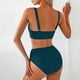 thumbnail image 4 of Conjuntos de bikini para mujer, moda de primavera para mujer, traje de baño conservador de color sólido, estilo falda con abertura, traje de baño de dos piezas para mujer, traje de baño de 2 piezas pa, 4 of 5