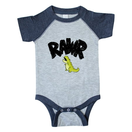 

Inktastic Lil Green Tyrannosaurus Rawr Gift Baby Boy or Baby Girl Bodysuit