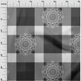thumbnail image 3 of oneOone Polyester Spandex Gray Fabric Asian Block With Check Quilting Supplies Print Sewing Fabric By The Yard 56 Inch Wide, 3 of 4