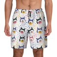 thumbnail image 2 of Goofa Cute Dog Printed Men's Swim Trunks Board Shorts Quick Dry Mens Swimming Trunks with Compression Liner,Breathable Fit Hawaii Beach Shorts-, 2 of 9