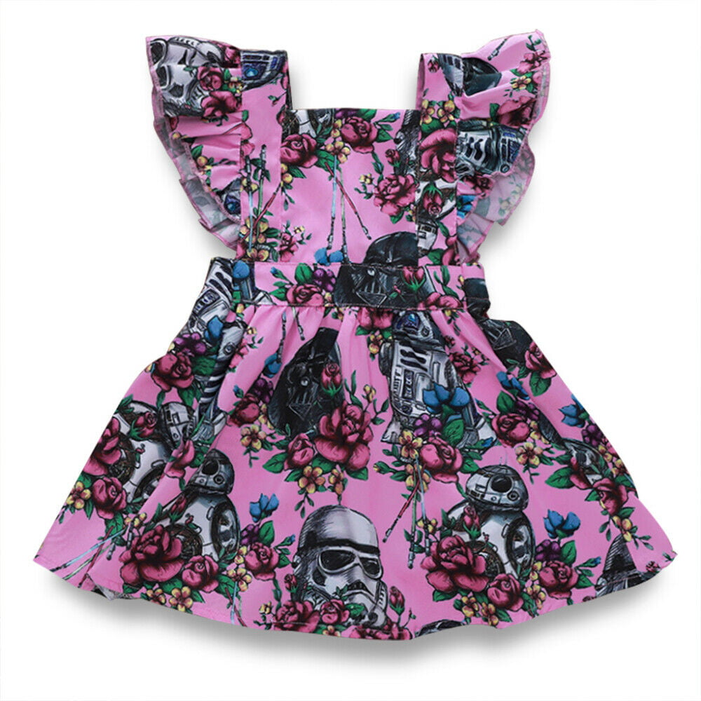 Toddler Kid Baby Girl Cartoon Star Wars Party Tutu Dress Skirt Outfit Clothes 