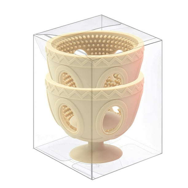 Naiovety 2 piezas de limpiador orgánico de sílice, eliminación de suciedad flexible, 2 piezas/juego de cepillos para huevos frescos, cepillo Cocina y Comedor Blanco
