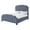 Blue, variant on Posh Living Raylon Velvet Platform Bed Queen Size Black