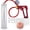 Red + Gauge, variant on LeLuv® Premium Maxi Penis Pump w/ Red Handle, Silicone Hose | Donut, 4 Constriction Rings | 9" x 2.00" Cylinder