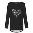 thumbnail image 4 of Promotions d'Été! Aqestyerly Pull Décontracté Imprimé pour Femmes Saint-Valentin Manches Longues Col Rond, 4 of 4