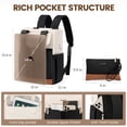 thumbnail image 3 of Monedero tipo mochila LOVEVOOK Convertible Mini negro y crema, juego de 2 piezas, 3 of 6