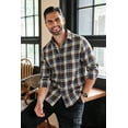 thumbnail image 2 of COOFANDY Mens Long Sleeve Flannel Shirts with Pocket Lightweight Casual Button Down Shirt Work Shirts for Men, 2 of 6