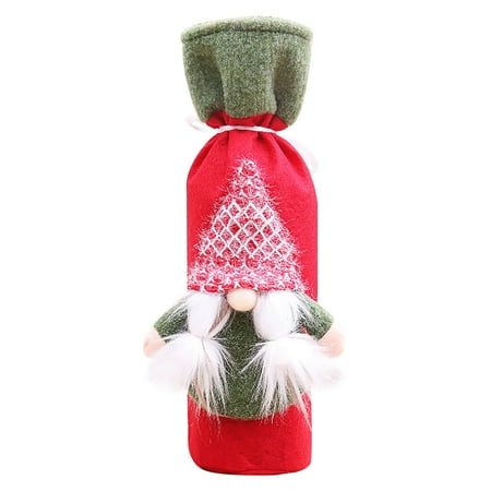 

Christmas Red Wine Set Wine Bottle Set Forest Faceless Old Man Hotel Home Table Decoration Supplies Wine Glasses Aerating