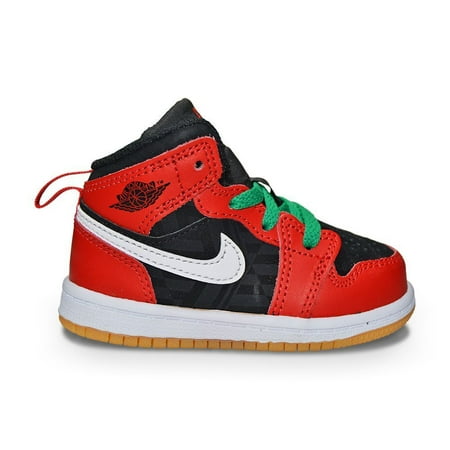 

Toddler s Jordan 1 Mid SE Black/Fire Red-White-Malachite (DQ8420 006) - 9