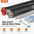 thumbnail image 2 of VEVOR Garage Door Torsion Springs, 16000 Cycles, Pair of 0.25 x 2 x 30inch, Garage Door Springs with Non-Slip Winding Bars, Mounting Tool and Gloves, Electrophoresis Coated, for Replacement, 2 of 9