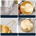 thumbnail image 6 of 1pc 304 Stainless Steel Golden Instant Noodle Bowl Korean Rice Wine Bowl With Handle Salad Snack and French Fry Bowl, 6 of 9